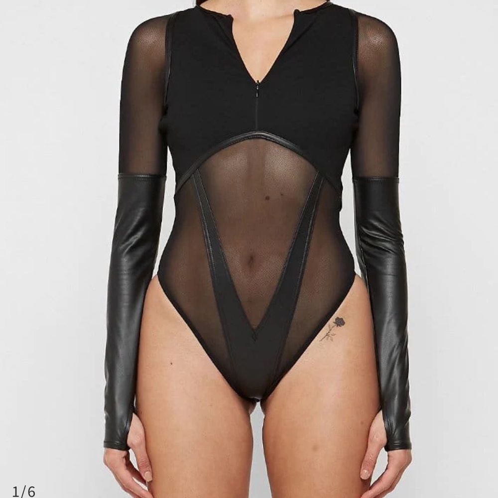 Maniere De Voir Black Bodysuit
